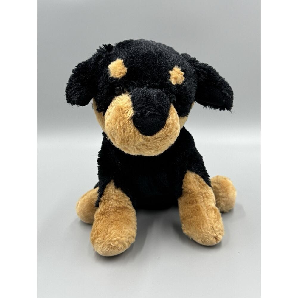 Gund CLAUD Rottweiler Plush 4054120 Black Brown Dog Puppy 9" Stuffed Animal